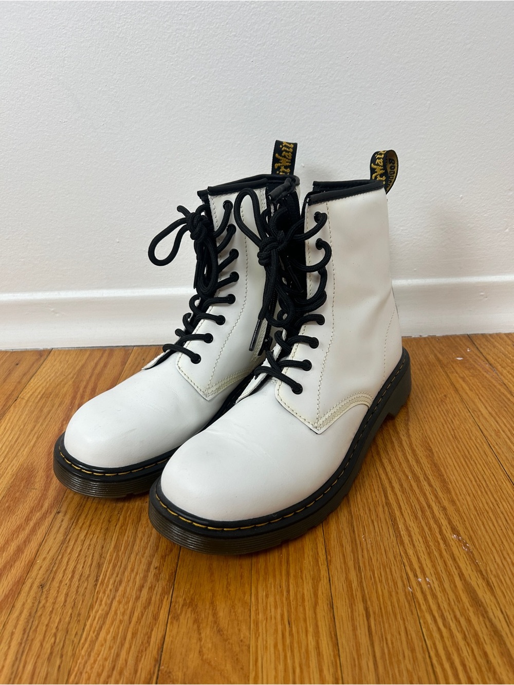 Vintage Dr. Martens 1460 White Smooth Leather Boots